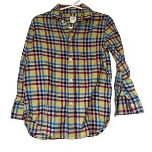 Kid's GAP Colorful Plaid Button-Down Shirt